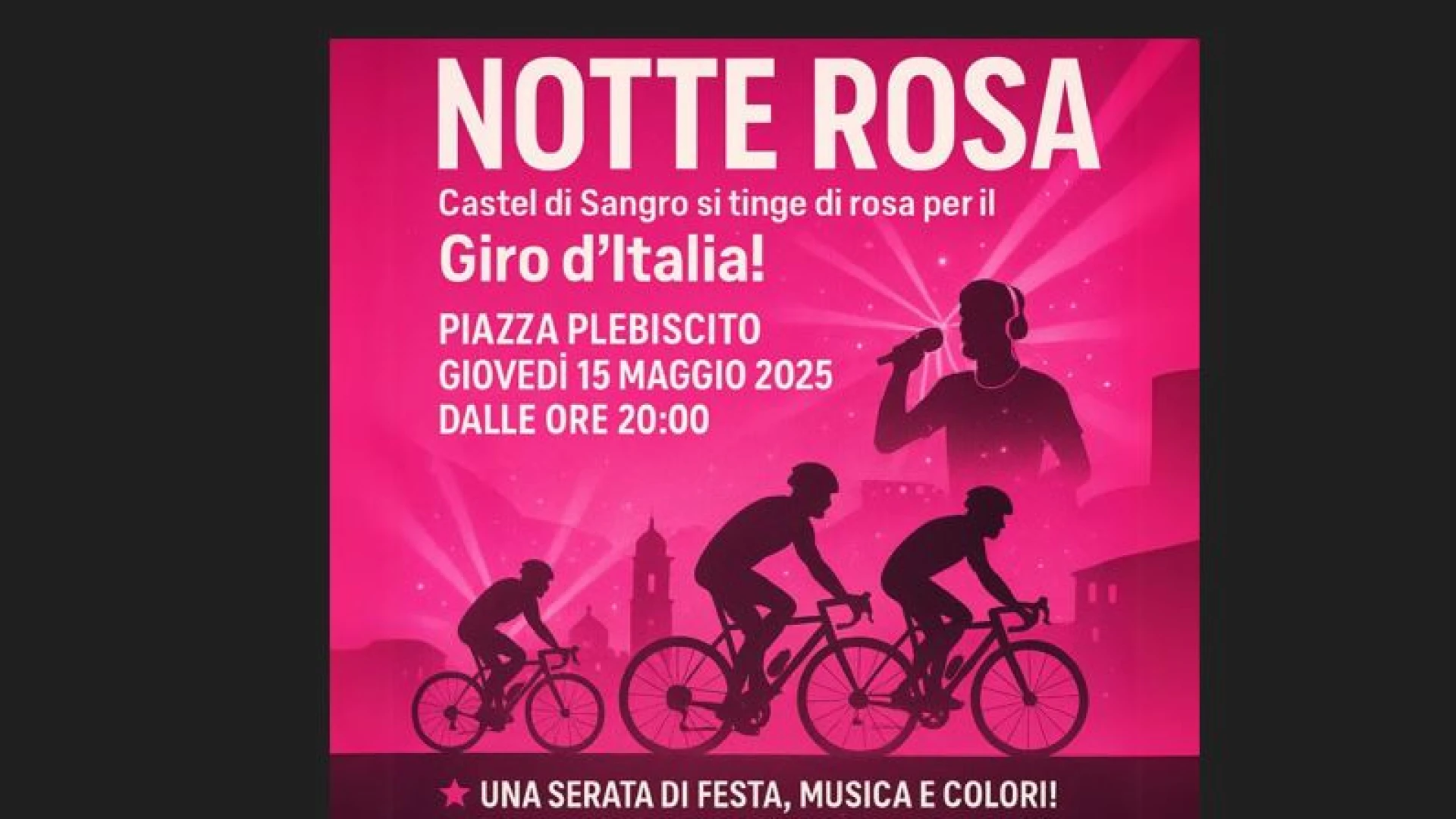 Castel Di Sangro pronta ad accogliere il giro. Le modifiche alla viabilità e le chiusure al traffico per la partenza di venerdi' 16 maggio
